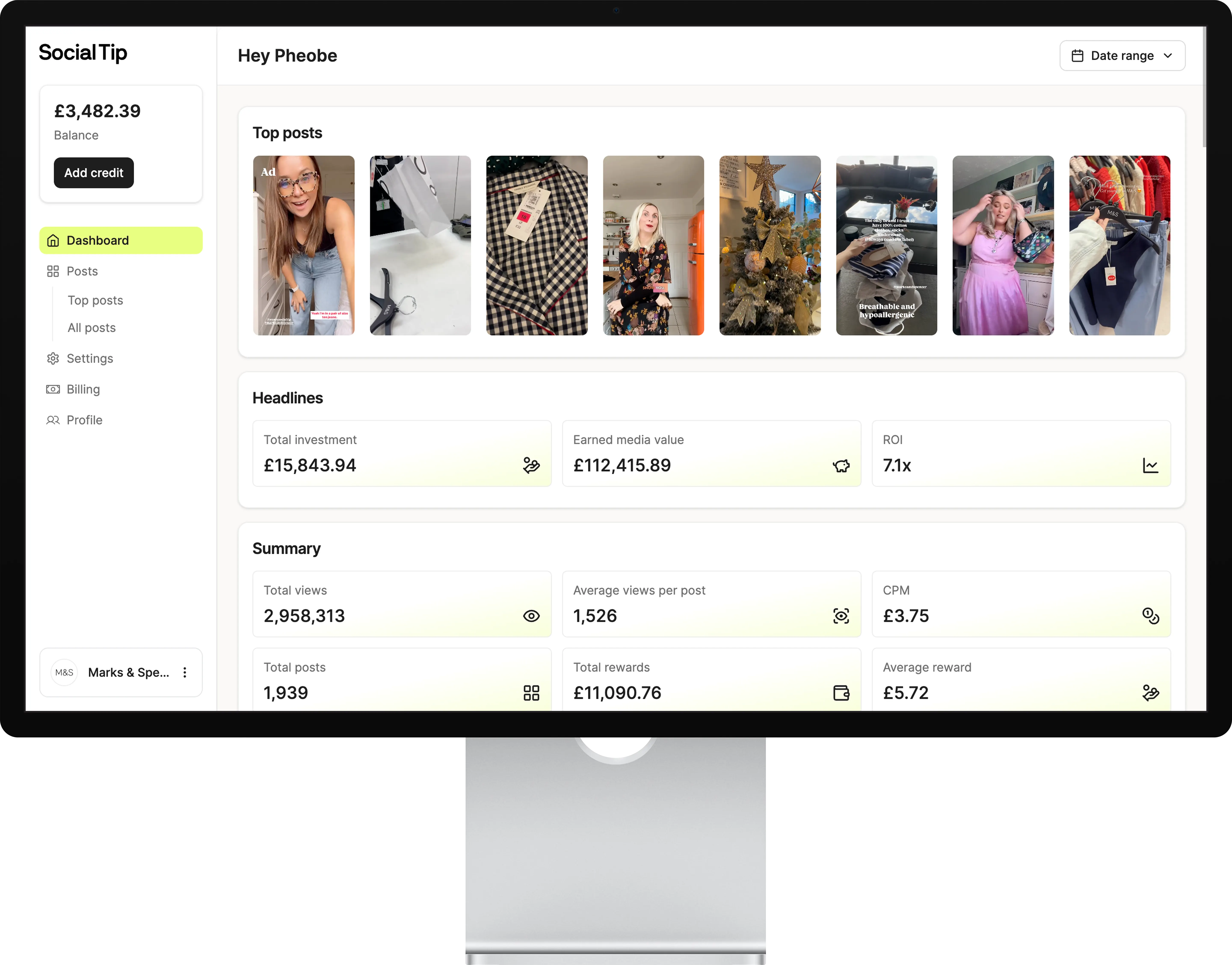 Social Tip app screenshot